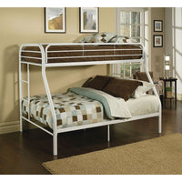 White  Twin Over Full Size Bunk Bed