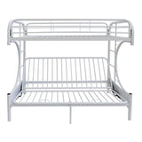 White Twin XL Over Queen Futon Bunk Bed