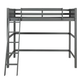Gray Twin Size High Loft Bed