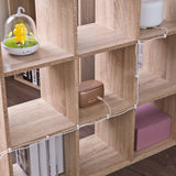 Classic Natural Finish Nine Cubby Bookcase