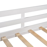 White Twin Size Loft House Bed withSide Windows