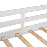 White Twin Size Loft House Bed withSide Windows