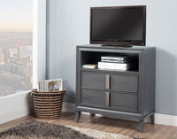 Contemporary Dark Grey TV Console Cabinet