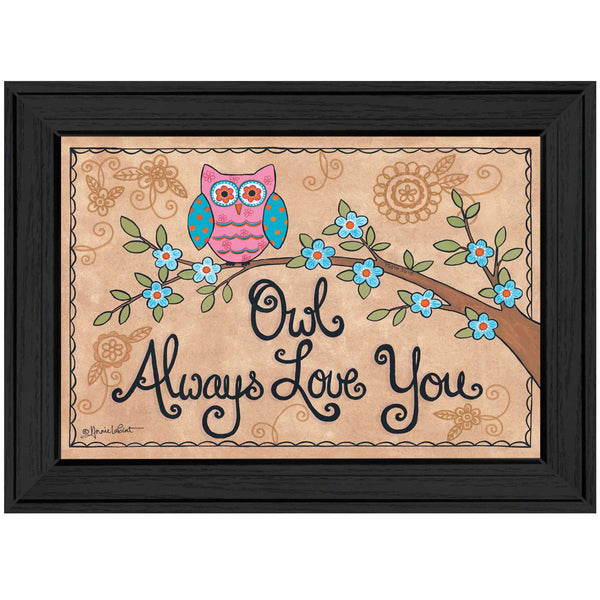 Owl Always Love You Black Framed Print Wall Art