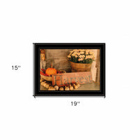 Autumn's Pumpkin Harvest Black Framed Print Wall Art