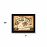 Powder Room 2 Black Framed Outhouse Print Bathroom Wall Art