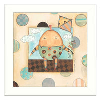 Humpty Dumpty White Framed Print Whimsical Wall Art