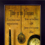 Time Is The Illusion Black Picture Frame Print Wall Art