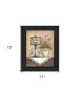 Powder Room 3 Pretty Floral Black Framed Print Bathroom Wall Art