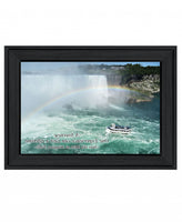 Into The Mist Niagara Falls Black Picture Frame Print Wall Art