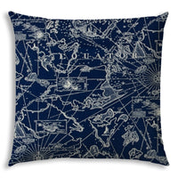 17? Navy Nautical Indoor Outdoor Sewn Throw Pillow
