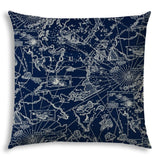 20? Navy Nautical Indoor Outdoor Sewn Throw Pillow