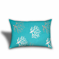 Set of 3 Aqua Reefs Indoor Outdoor Zippered Pillows