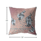 18? Dusty Pink Boho Bird Zippered Suede Throw Pillow