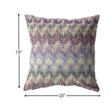 18â Magenta Cream Hatch Zippered Suede Throw Pillow