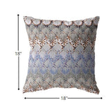 18â Orange Gray Hatch Zippered Suede Throw Pillow