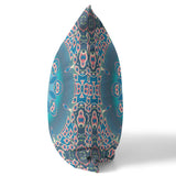 20â Blue Pink Jewel Indoor Outdoor Zippered Throw Pillow