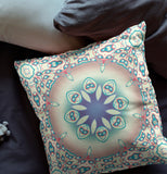 26â Mauve Blue Jewel Indoor Outdoor Zippered Throw Pillow