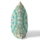 18â Turquoise Olive Jewel Indoor Outdoor Zippered Throw Pillow