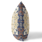 16? Blue Yellow Rose Box Indoor Outdoor Zippered Throw Pillow