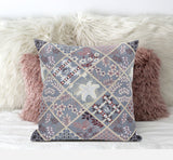 20? Gray Pink Patch Suede Throw Pillow