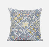 20? Gray Yellow Patch Suede Throw Pillow