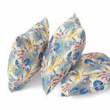 18? Blue Cream Tropical Suede Throw Pillow