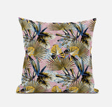 18? Gold Pink Tropical Suede Throw Pillow