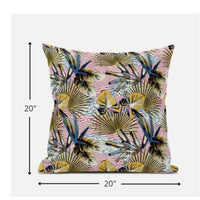 18? Gold Pink Tropical Suede Throw Pillow