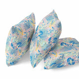 18? Blue Pink Tropical Suede Throw Pillow