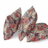 16? Red Yellow Tropical Suede Throw Pillow