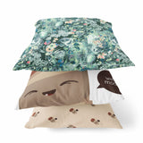 18"Green Black Springtime Suede Throw Pillow