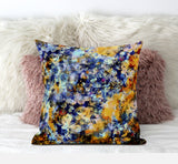 18" Orange Indigo Springtime Suede Throw Pillow
