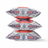 18? Gray Peach Geo Tribal Indoor Outdoor Throw Pillow