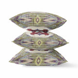 16? Green Brown Geo Tribal Indoor Outdoor Throw Pillow