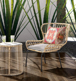 18? Peach Green Geo Tribal Indoor Outdoor Throw Pillow