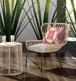 18? Peach Red Geo Tribal Indoor Outdoor Throw Pillow