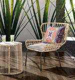 18? Purple Orange Geo Tribal Indoor Outdoor Throw Pillow