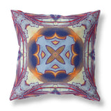 16? Indigo Yellow Geo Tribal Indoor Outdoor Throw Pillow