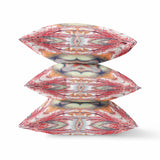 18? Red Orange Geo Tribal Indoor Outdoor Throw Pillow