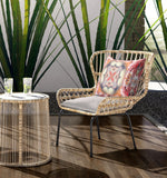 18? Red Orange Geo Tribal Indoor Outdoor Throw Pillow