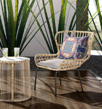 16? Indigo Peach Geo Tribal Indoor Outdoor Throw Pillow