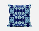 16" Sky Blue Cosmic Circle Boho Suede Throw Pillow