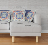 18? Cream Peach Geo Tribal Suede Throw Pillow