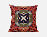 18? Peach Sage Geo Tribal Suede Throw Pillow