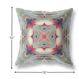 16? Sage Pink Geo Tribal Suede Throw Pillow