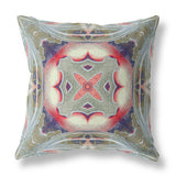 18? Sage Pink Geo Tribal Suede Throw Pillow