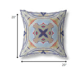 18? Navy Sage Geo Tribal Suede Throw Pillow