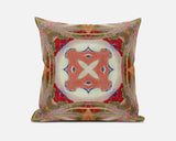 16? Peach Green Geo Tribal Suede Throw Pillow