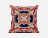 16? Red Cream Geo Tribal Suede Throw Pillow